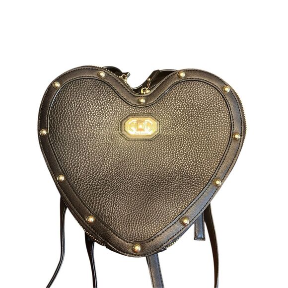 Juicy couture black heart love me not backpack purse handbag zipper goth main image 7